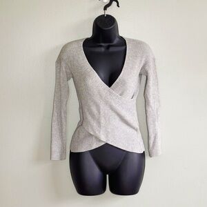 Summer & Rose Surplice Sweater